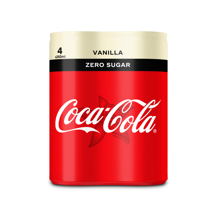 Coca-Cola Zero sugar vanilla 4-pack