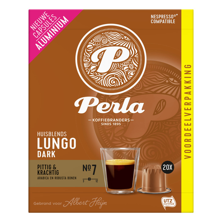 Perla Huisblends Lungo dark capsules