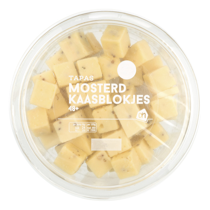 AH Mosterdkaasblokjes 48+