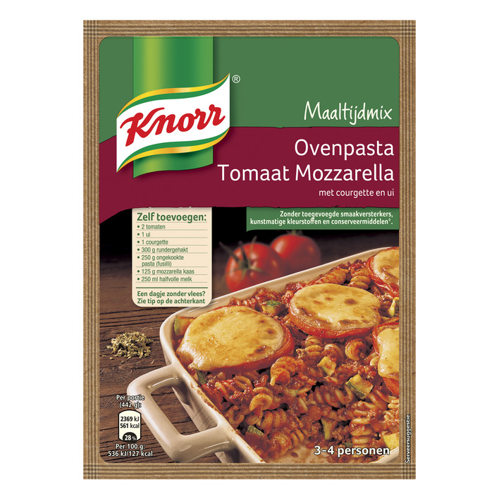 Knorr Maaltijdmix ovenpasta tomaat mozzarella
