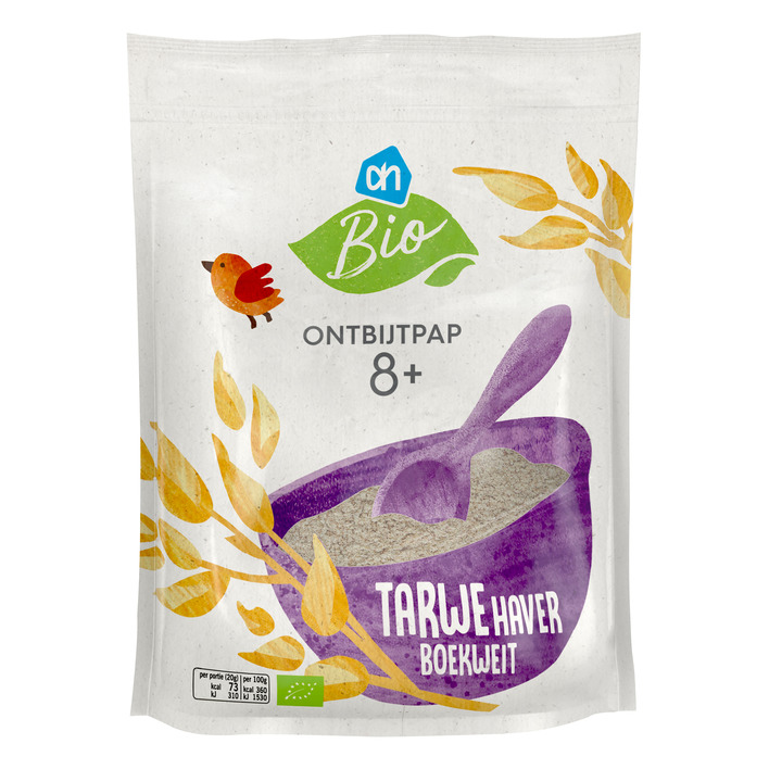AH Biologisch Ontbijtpap tarwe haver boekweit 8m+