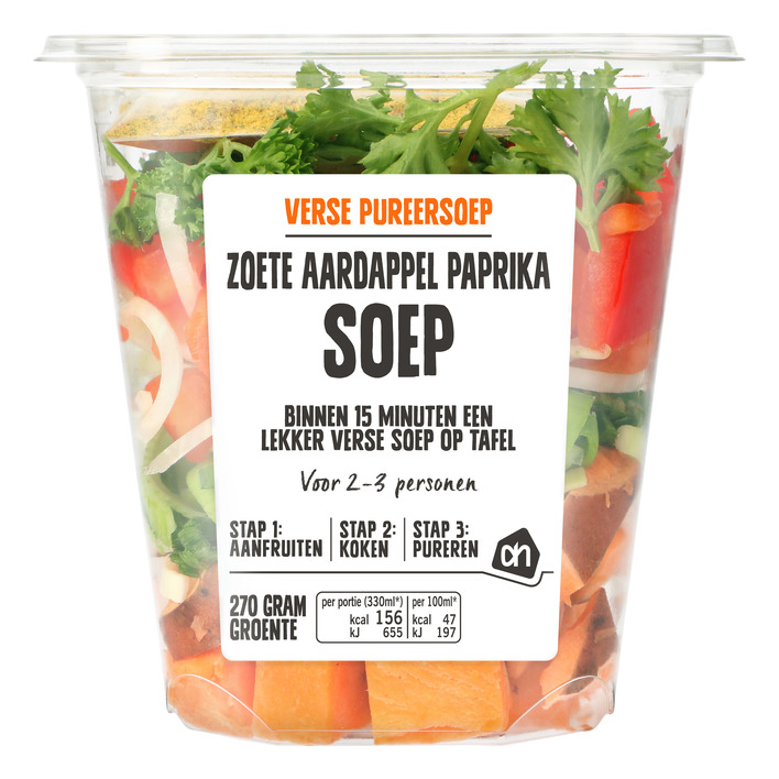 AH Pureersoep zoete aardappel paprika