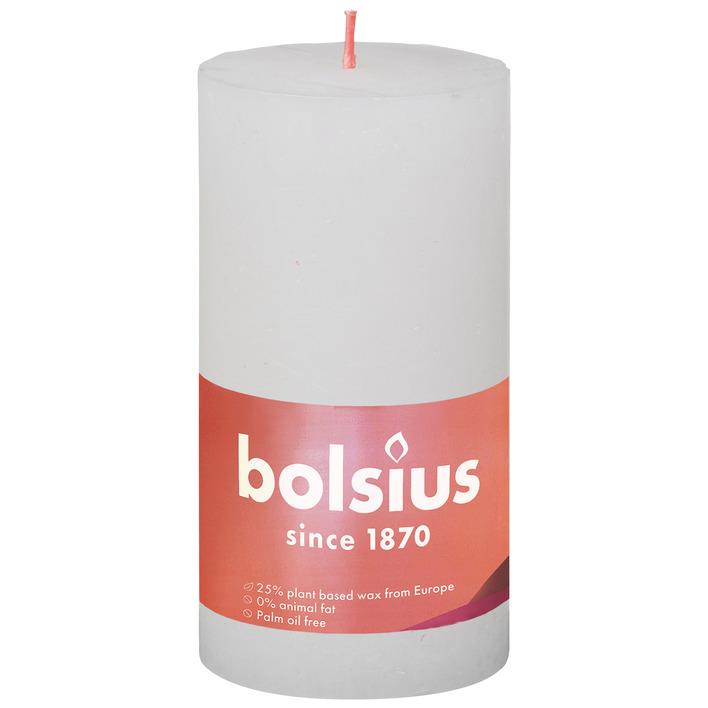 Bolsius Rustieke kaars wit 13cm