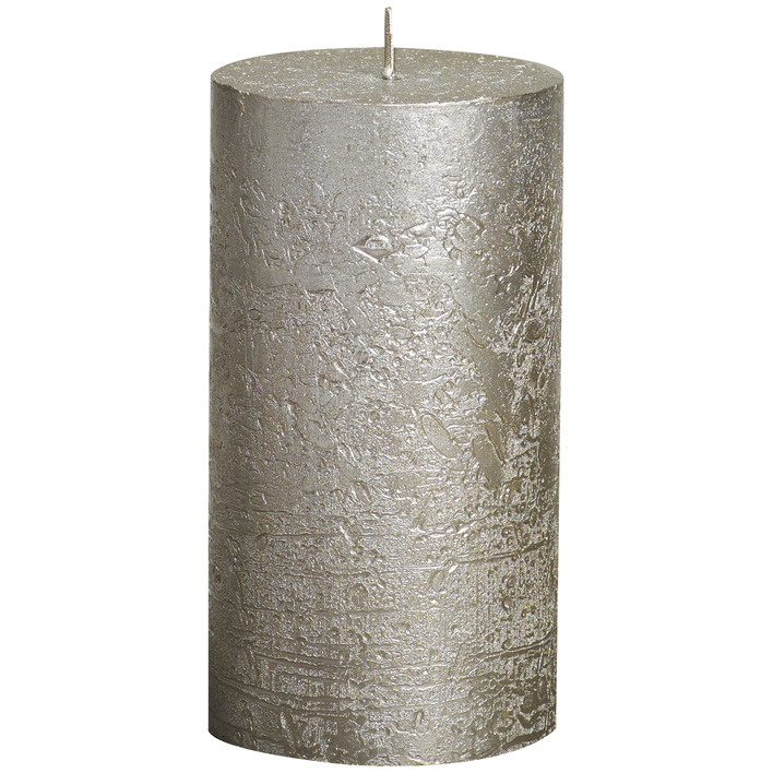 Bolsius Rustieke kaars shimmer champagne 13cm
