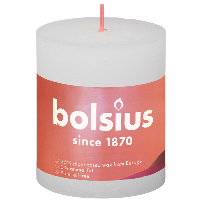 Bolsius Rustieke kaars wit 8cm