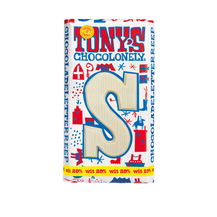 Tony's Chocolonely Letter reep wit S