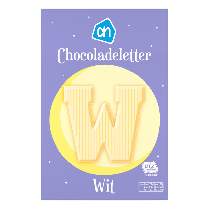 AH Chocoladeletter wit