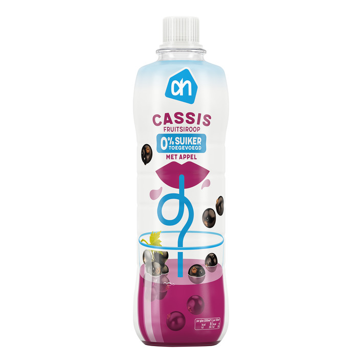 AH Siroop cassis 0% suiker toegevoegd