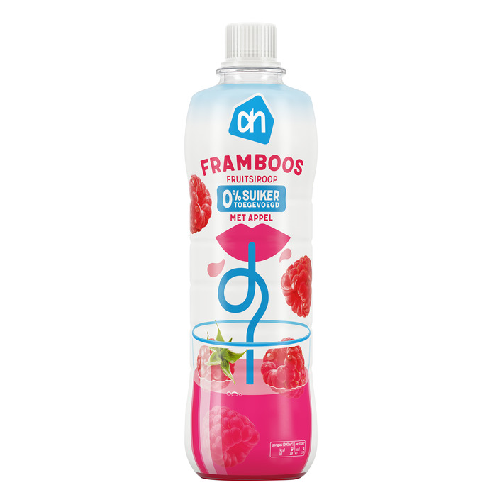 AH Siroop framboos 0% suiker toegevoegd