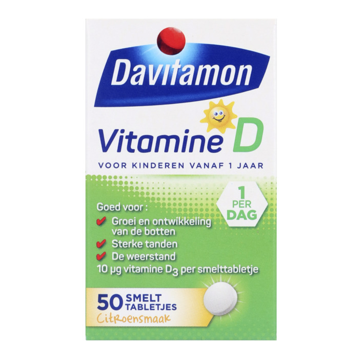 Davitamon Vitamine D smelttabletten vanaf 1 jaar