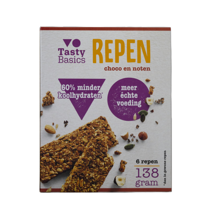 TastyBasics Crunchy repen choco & noten