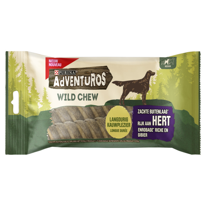 Adventuros Wild chew met hert hondensnack medium
