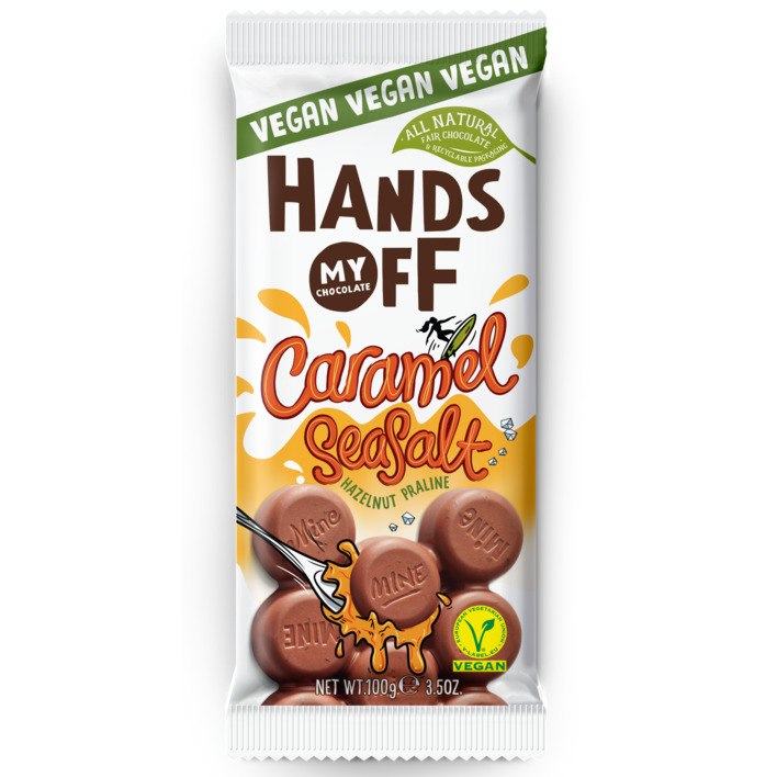 Hands Off Caramel seasalt hazelnut praline