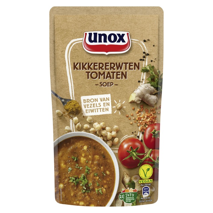 Unox Kikkererwten tomatensoep