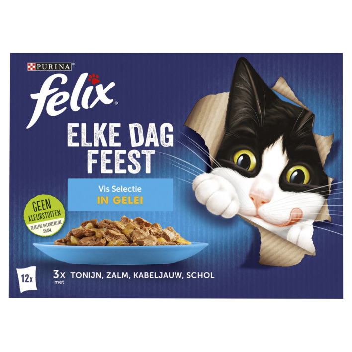 Felix Elke dag feest vis selectie in gelei