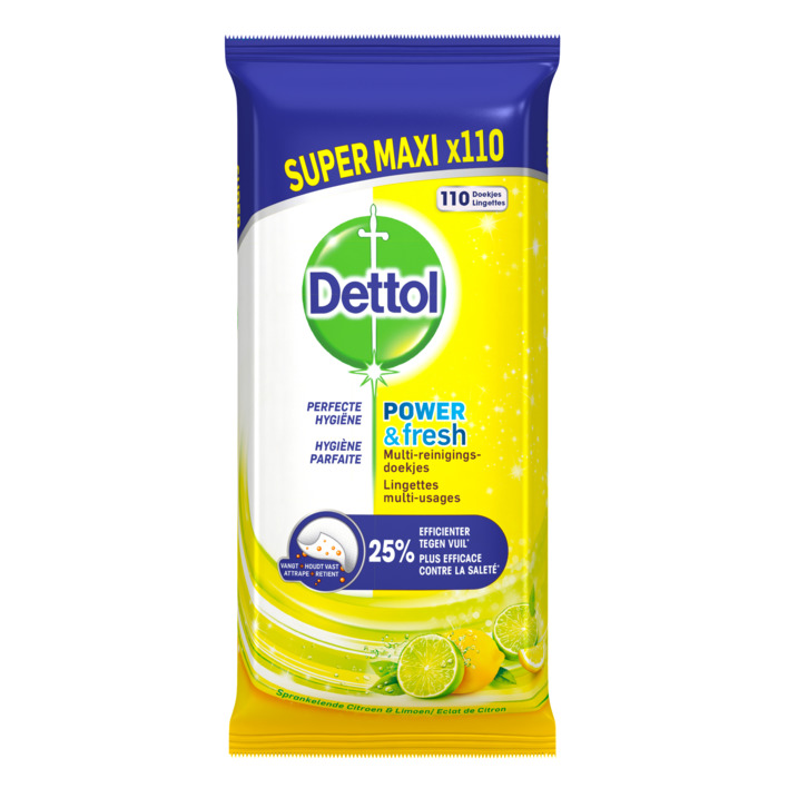 Dettol Antibacteriële schoonmaakdoekjes citroen