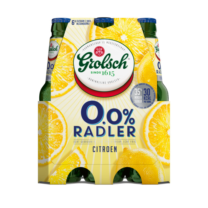 Grolsch Radler citroen alcoholvrij 0.0 6-pack