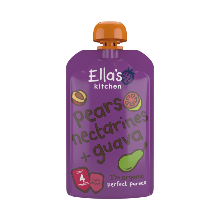 Ella's kitchen Peren, nectarine + guave 4m+ bio