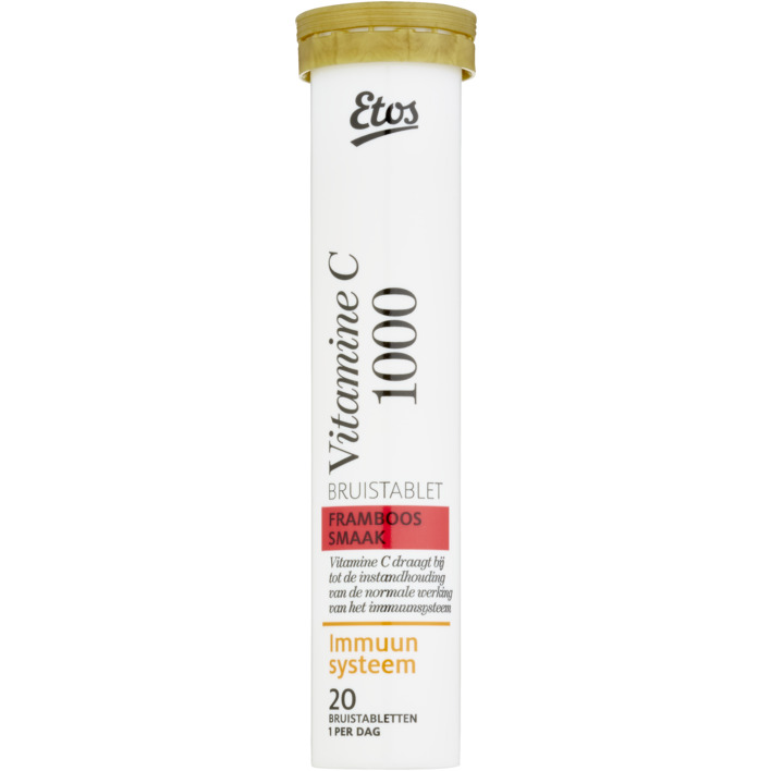 Etos Vitamine C 1000 mg Bruistablet Framboos