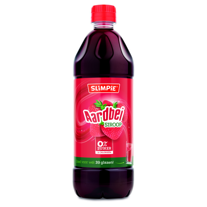 Slimpie Aardbei siroop 0% suiker