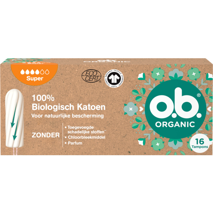 o.b. Organic cotton tampons super