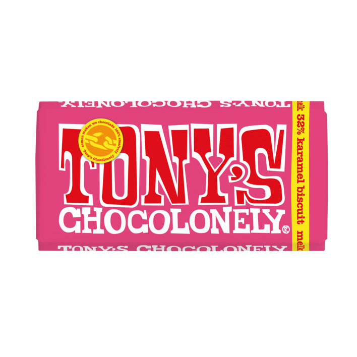 Tony's Chocolonely Reep melk karamel biscuit