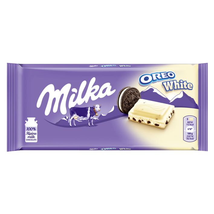 Milka Chocoladereep Oreo wit