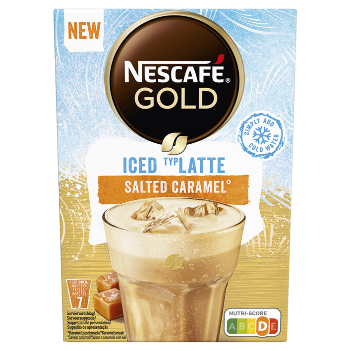 Nescafé Iced latte salted caramel oploskoffie