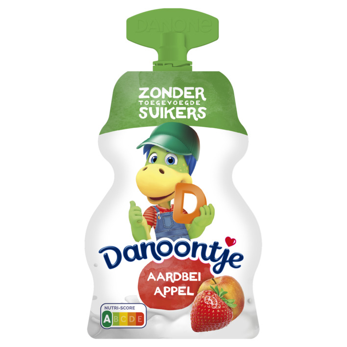 Danoontje Knijpyoghurt appel en aardbei
