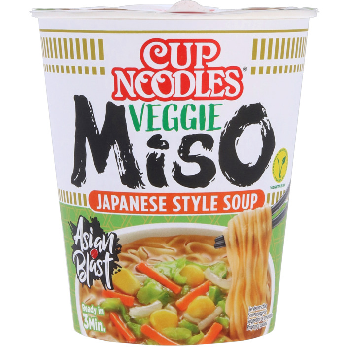 Nissin Cup noodles veggie miso Japanse style