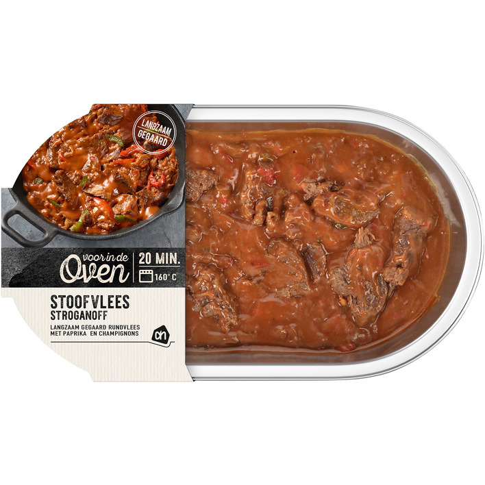 AH Voor in de oven stoofvlees stroganoff