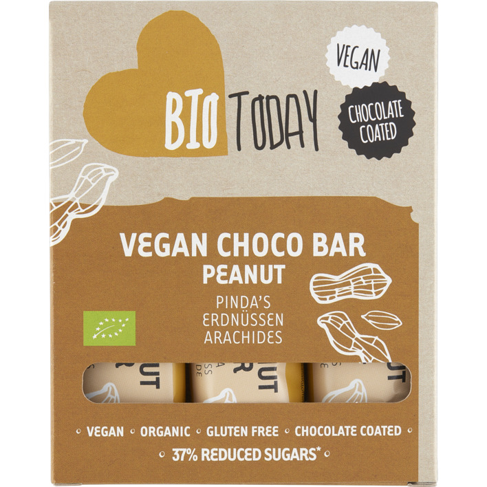 BioToday Vegan choco bar pinda's