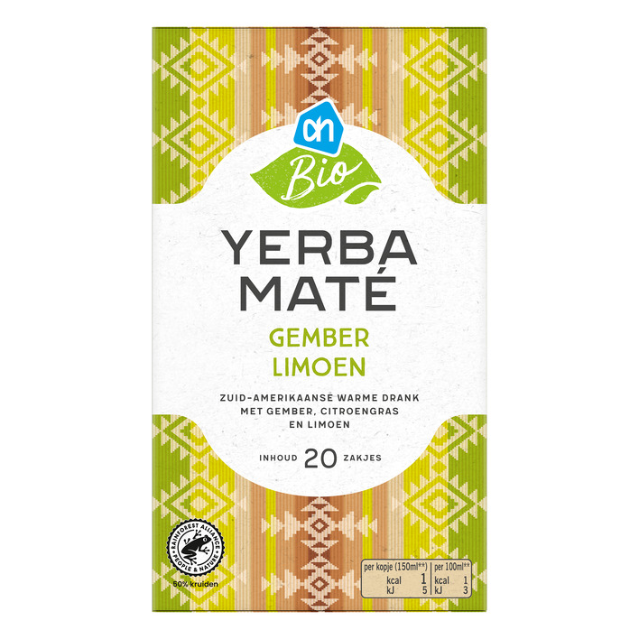 AH Biologisch Yerba mate gember limoen