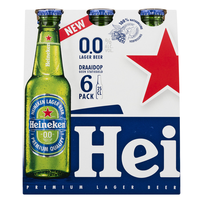 Heineken Premium pilsener 0.0 draaidop 6-pack