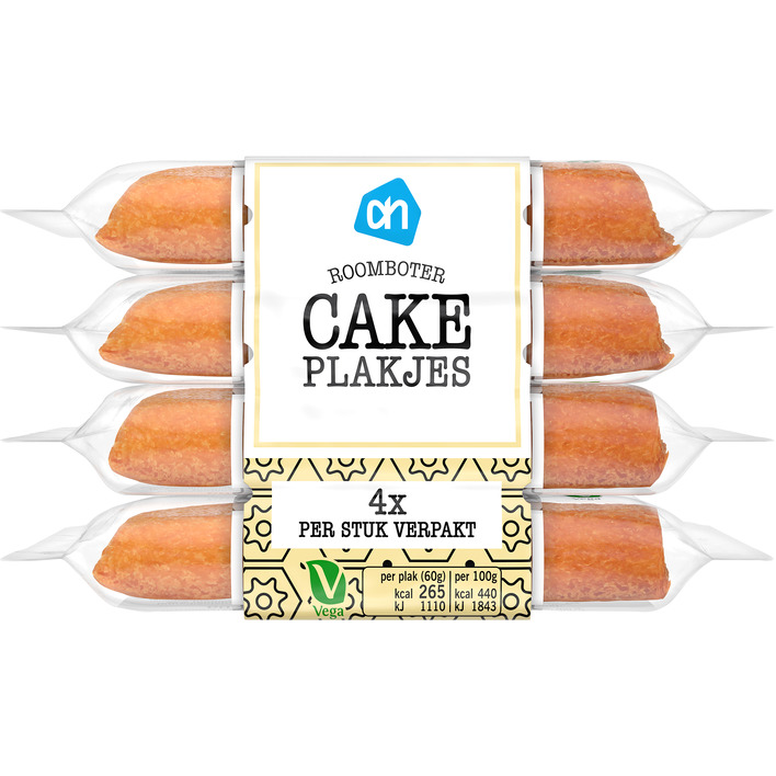 AH Roomboter cake plakje