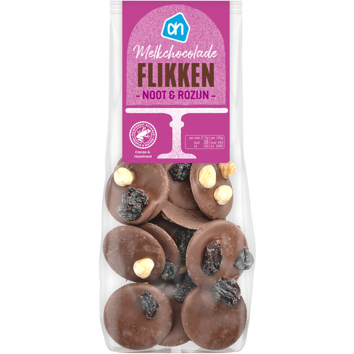 AH Melkchocolade flikken noot & rozijn