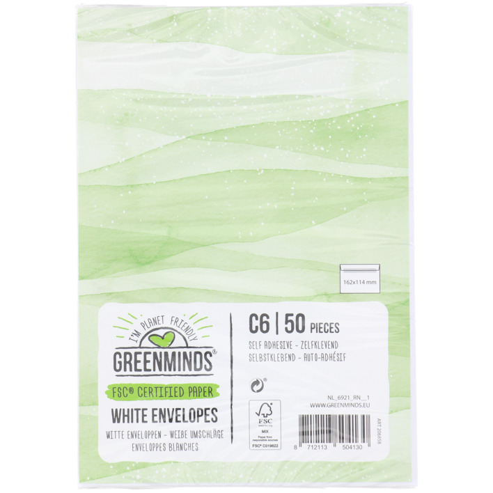 Greenminds Enveloppen zelfklevend c6