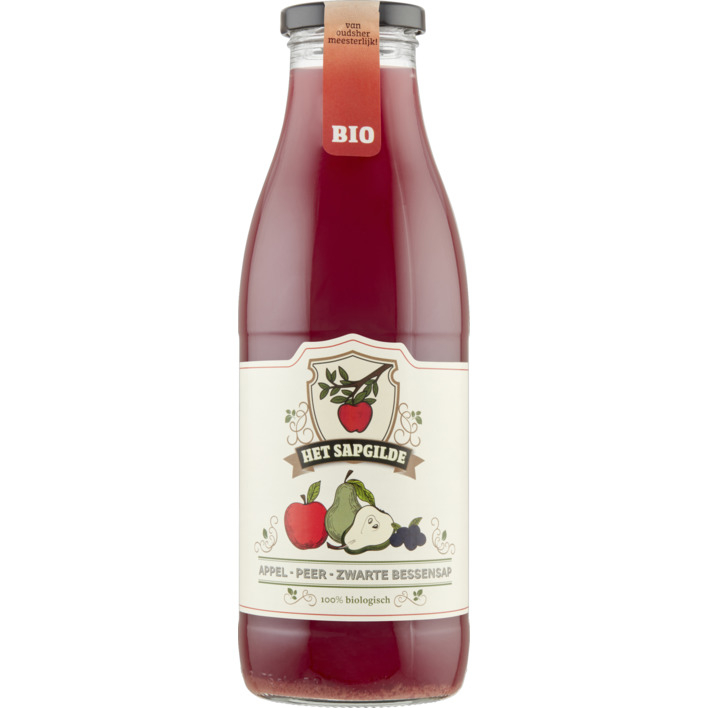 Het sapgilde Appel peer zwarte bessensap bio
