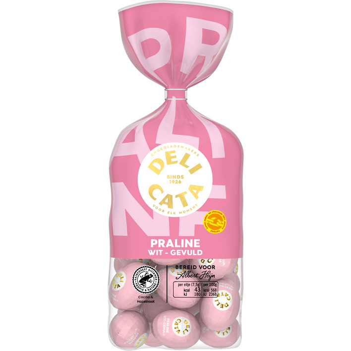 Delicata Paaseitjes praline wit gevuld