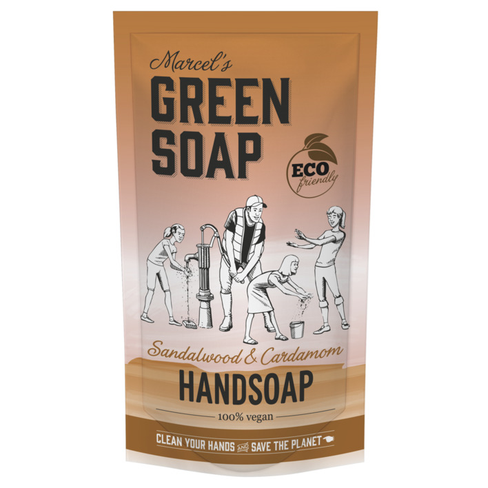 Marcel's Green Soap Handzeep sandalwood & cardamom navulling
