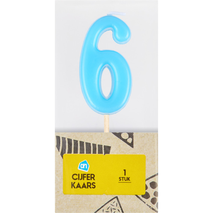 AH Kaars cijfer 6 kleur