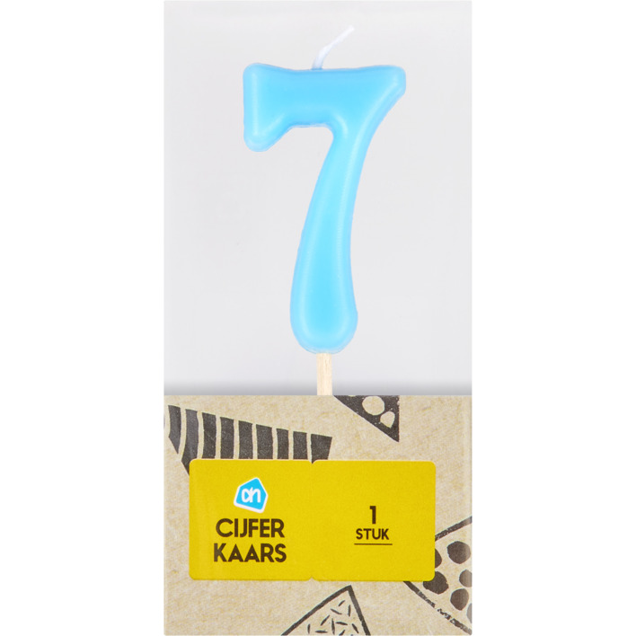 AH Kaars cijfer 7 kleur