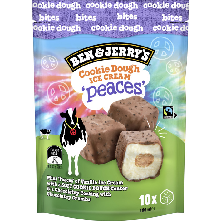 Ben & Jerry's Peaces cookie dough