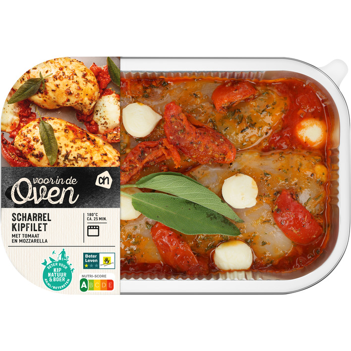 AH Ovenschotel kipfilet tomaat mozzarella
