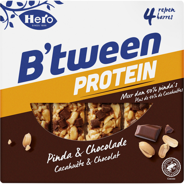 Hero B'tween protein pinda's & chocolade