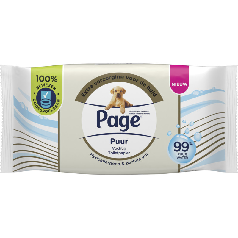 Page Puur vochtig toiletpapier