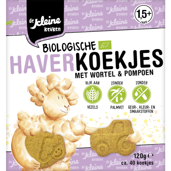 De Kleine Keuken Biologische haverkoekjes 12m+