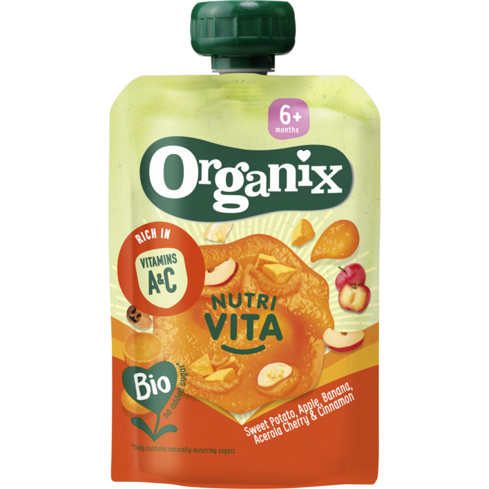 Organix Nutri vita sweet potato, apple 6m+