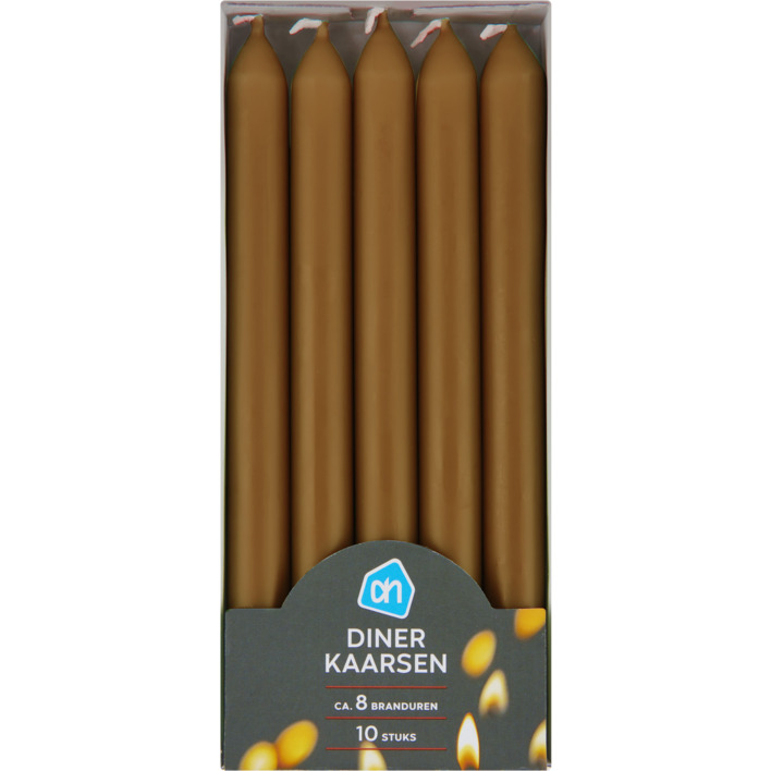 AH Dinerkaarsen caramel 8 branduren