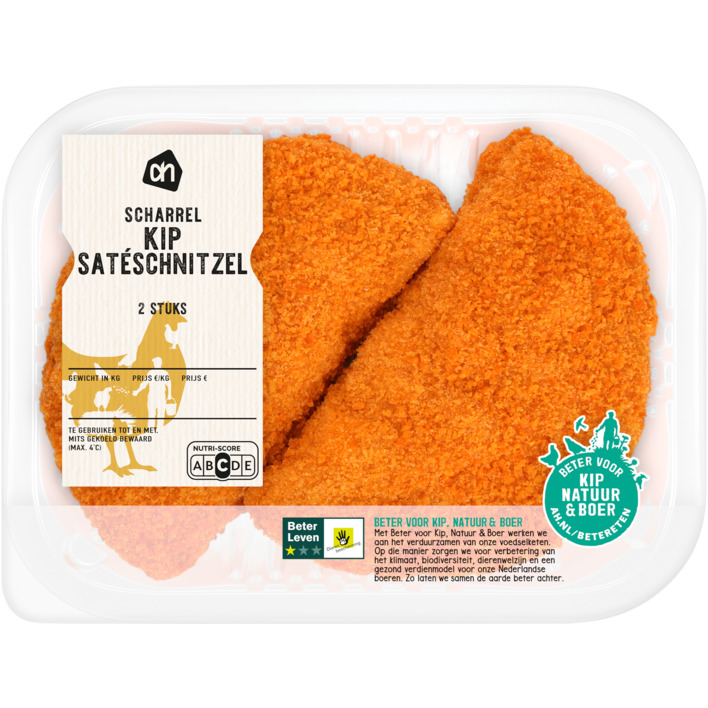 AH Scharrel kip saté schnitzel 2 stuks